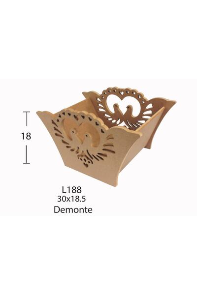 İstanbul Hobi Dekoratif Ahşap Kuşlu Kutu L-188 Demonte