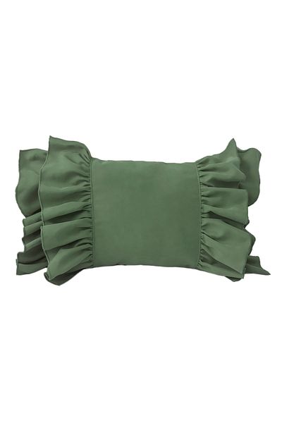RİTMOHOME Βολάν Vintage Bohemian Scandinavian Κάλυμμα Ριχτάρι Πράσινο, Country, Bohemian