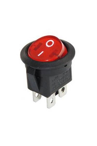 Robocombo Dc131 Illuminated On/off Switch Round 20mm 4 Pin