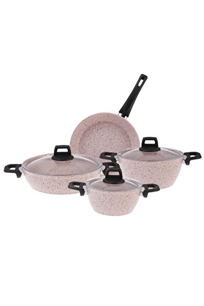 Emsan Oasis-s Lavander 7 Parça Granit Tencere Seti