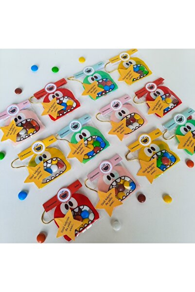 Atölye Doruk 6 Adet Karne Hediyesi-renkli Sevimli Canavar Paketlemeli Bonibon...