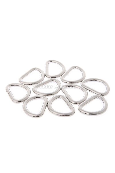 Aklar Çanta D Ring Silver Bag Accessory (20 Pieces 2Cmx3Mm)