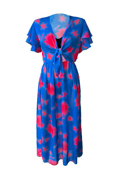 Bolder Φόρεμα παραλίας Valentina Blue Pattern