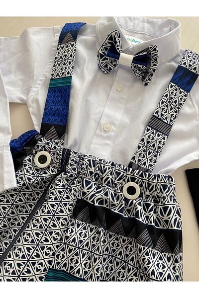 tubibebe Shirt Excluded.bohemian Salopet Suit (SALOPET BOW TIE AND SOCKS - SHIRT EXCLUDED.)