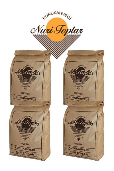 kurukahveci nuri toplar Turkish Coffee 250 Gr. 4 Pieces (Daily Shooted)