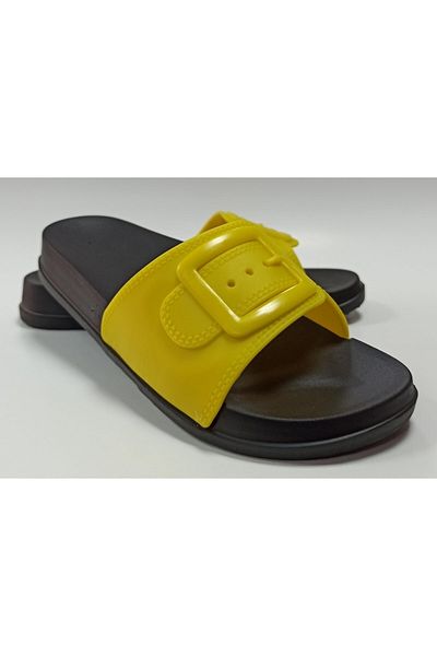 GEZER Galben Talpa Anatomică Plastic Moale Extra Ușoare Piscină Mare Plaja Casă Și Stradă Papuci Eva