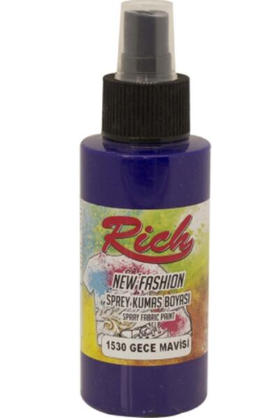Rich New Fashion Sprey Kumaş Boyası 1530 - Gece Mavisi 100 cc