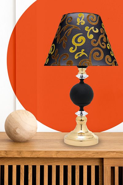 MINIMAL ETICARET VE BILGI TEKNOLOJILERI Omega Black - Gold Contrast Lampshade
