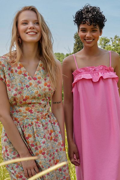 Trendyol Collection Рожева ткана сукня на бретелях TWOAW23EL00337