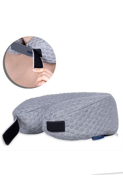 VİSCOTEX Gray Visco Neck Pillow, 30X28X12Cm Neck Support for Travel