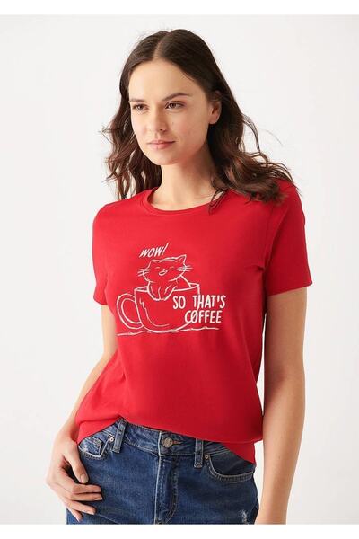 Mavi Жіноча футболка з принтом кота - M1610143-70467