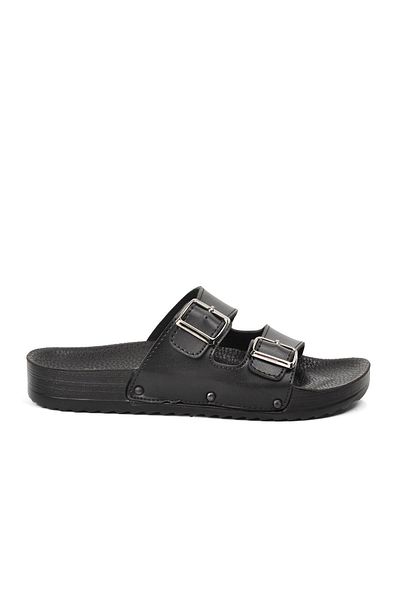Pierre Cardin Davis Black Double Stripes Women's Slippers