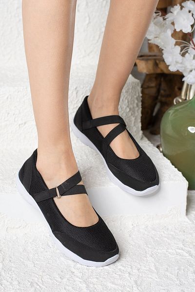 İmerShoes Pantofi negri, ușori și flexibili, pentru femei - ușor de purtat și respirabili 048