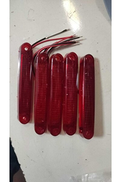 Akyol Galaksy Parmak Led Lamba 6 Ledli Kırmızı 5 Adet 12 V 24 V Uyumlu Led Po...