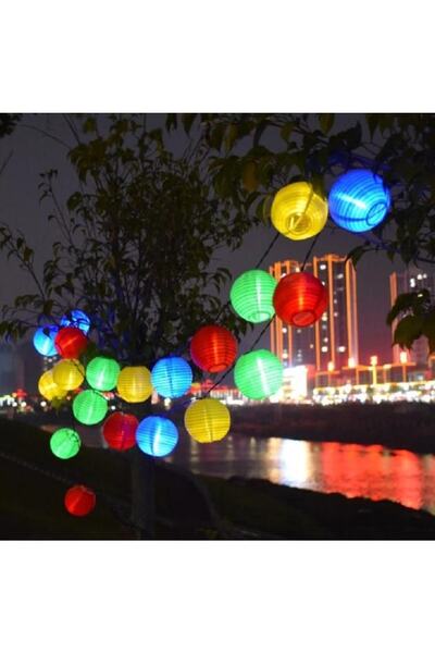 Schulzz 20 Led 3 Metre Güneş Enerjili Japon Feneri Çok Renkli 8 Mod