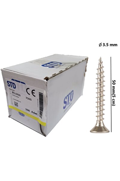 Genel Markalar 3.5x50 Sunta Ve Ağaç Vidası Paket 500 Adet