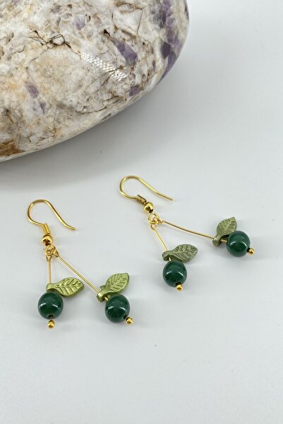 Cocopelli Concept El Yapımı Yeşil Kiraz Küpe