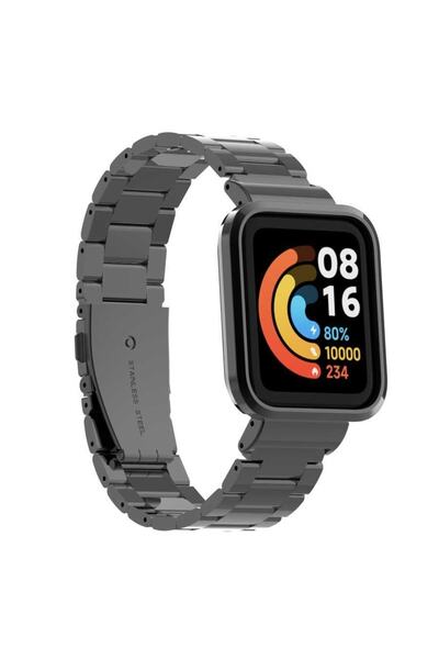 Nezih Case Xiaomi Mi Watch Lite Uyumlu Baklalı Paslanmaz Çelik Klipsli Kordon...