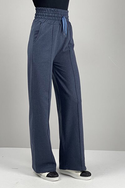 Moda Çizgi Stil Koleksi talie înaltă Pantaloni Indigo