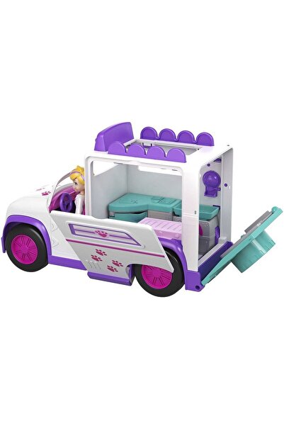 mattel Polly Pocket Mobil Veteriner Arabası Kız Oyun Seti Gfr04