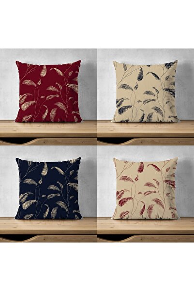 LadiesHome Спеціальний дизайн двосторонній цифровий друк декоративний чохол для подушки, 4 шт.