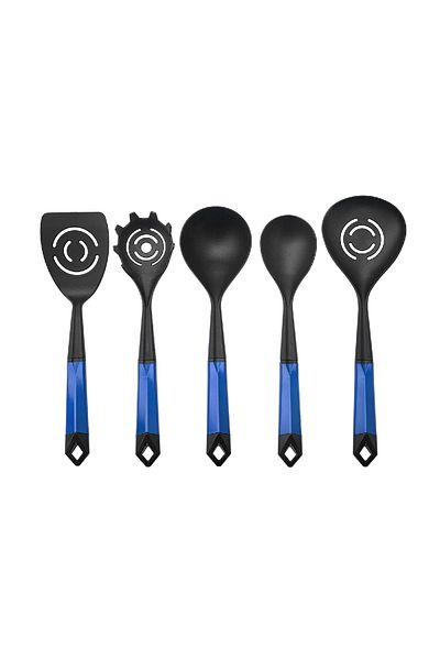 Karaca Hardy Blue 6 Piece Serving Set with Stand