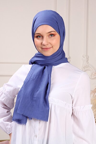 ada sanatsal شال من الخيزران باللون الأزرق