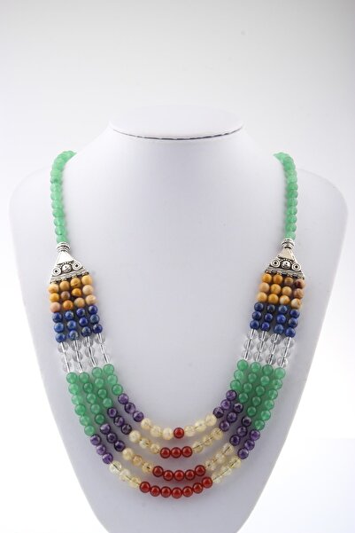 OSMANLI DEĞERLİ TAŞ Sertifikalı Çakra Doğaltaş Kolye 6 Mm, M421