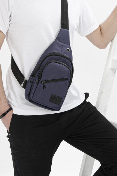 HighClass Su Geçirmez Çapraz Askılı Body Bag Göğüs Omuz Çantası Lacivert