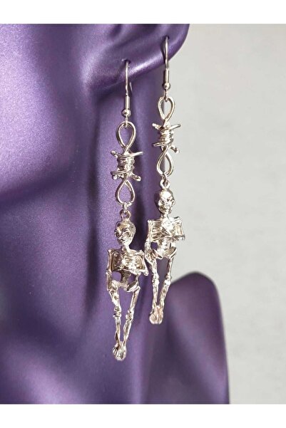 Fugusugu أقراط ليل بارب الهيكلية القوطية