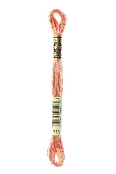 Dmc 2 Pieces Muline Thread Color: 758