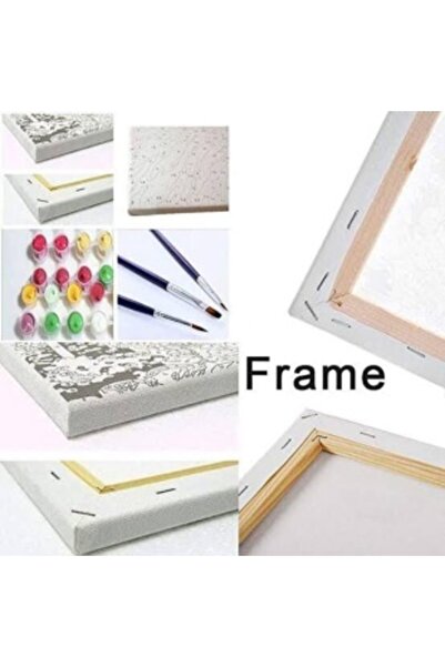 LİLYHOBBYLAND Sayılarla Boyama Seti 40 X 50cm Çerçeveli Kasnaklı: Kumsaldaki ...