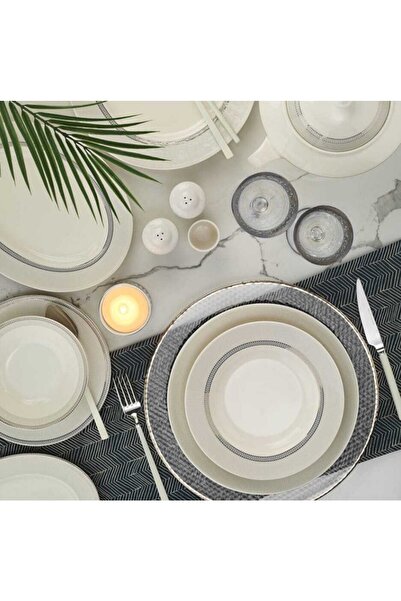 Kütahya Porselen Bone Kalipso 62 Parça Yemek Takımı