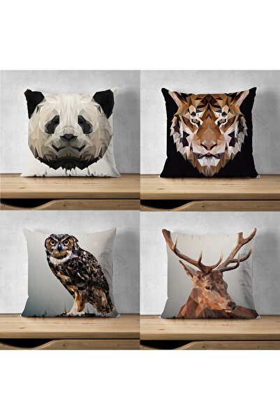 LadiesHome Спеціальний дизайн двосторонній цифровий друк декоративний чохол для подушки, 4 шт.