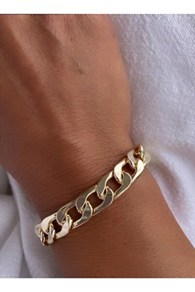 Jewelry Çelik Balık Sırtı Kalın Bileklik