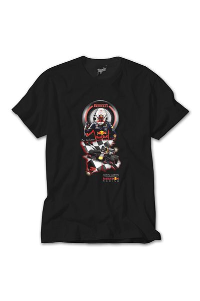 Z zepplin Μαύρο μπλουζάκι F1 Max Verstappen Pirelli