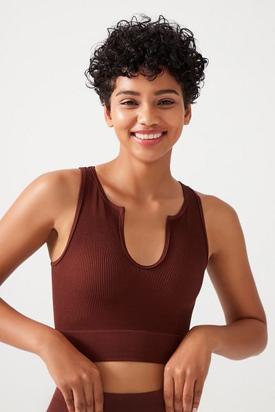 LOS OJOS Bustier - Braun - Unifarben