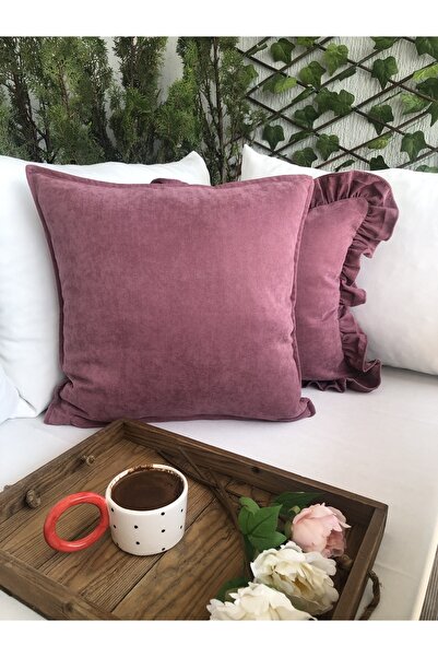 Valentia Decor Gül Kurusu Düz Kırlent Kılıfı