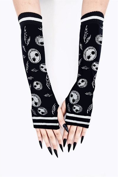 İYİ MODA Cut Finger Double Jack Skellington Sleeve