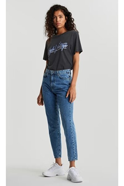 Hepsibitarz Kadın Mavi Gt Dagny Mom Jeans Denim Kot Orjinal Ithal Bayan Pantolon