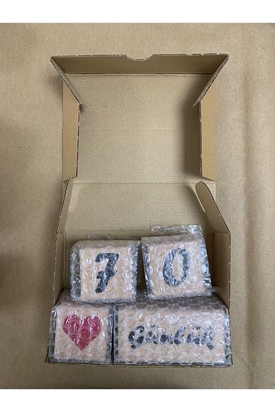 BİANNE ATÖLYESİ Baby Memory Cube Set for Photo Shoot and Decoration Turkish