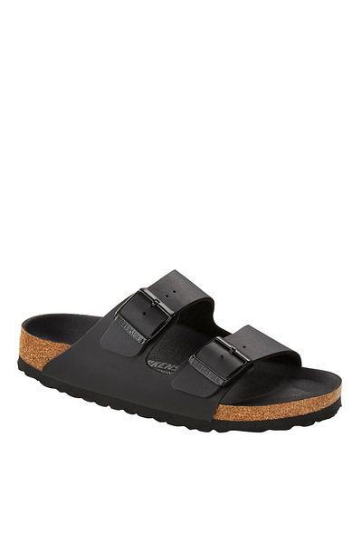Birkenstock Buckle Double Strap Black Women's Slippers