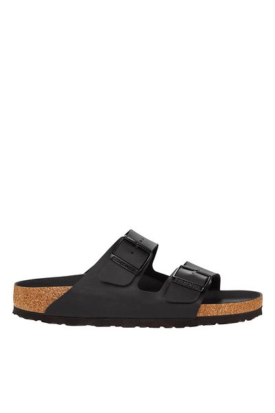 Birkenstock Buckle Double Strap Black Women's Slippers