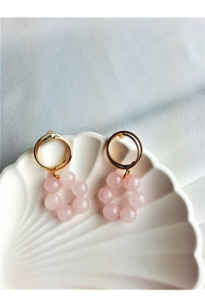 Lavinia Atelier Pink Quartz Earrings Natural Stone Earrings Women's Earrings ...
