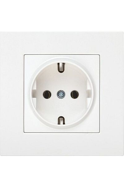 VİKO By Panasonic Karre White Grounded Socket - Frame Included Grounded Socket