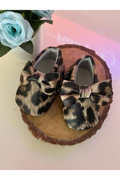 BAHNUR Leopard Baby Shoes Moccasin Booties