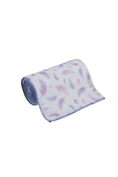 kiraz 150x200 Pink/purple Feather Printed Fleece Blanket