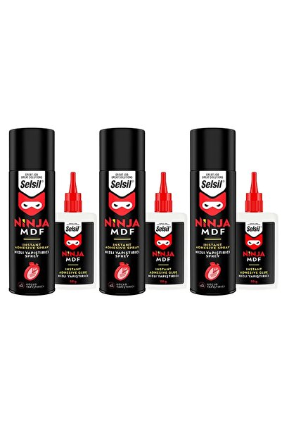 Selsil Ninja Mdf Kit Hızlı Yapıştırıcı 200 50ml 3 Adet