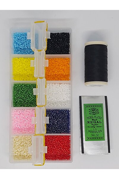 Şule Boncuk مجموعة خرز ميوكي ديليكا 11/0 للمبتدئين 10 قطع -2 ب (إجمالي 30 جرام)