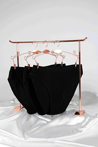 Tutku Women's 3-Piece Cotton Panties Plain White Lycra Camisole Slip Panties